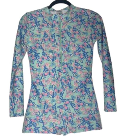 NWT SM Woman Active Rashguard Long Sleeve Mint Green Medium IPC Swimwear - Picture 2 of 5